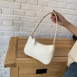 Handle Bag Women Retro Handbag PU Leather Shoulder Totes Underarm Vintage Top Handle Bag Female Small Subaxillary Bags Clutch 1