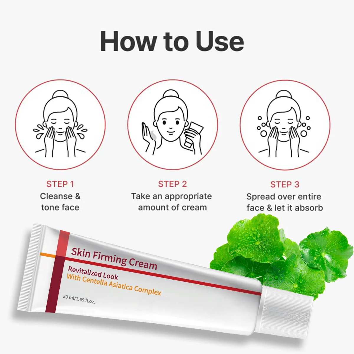 50ML Centella Asiatica Moisturizing Cream - Strengthen Skin Barrier, Rejuvenate, Oil Control, Firming - Facial Skin Care for Sen 6