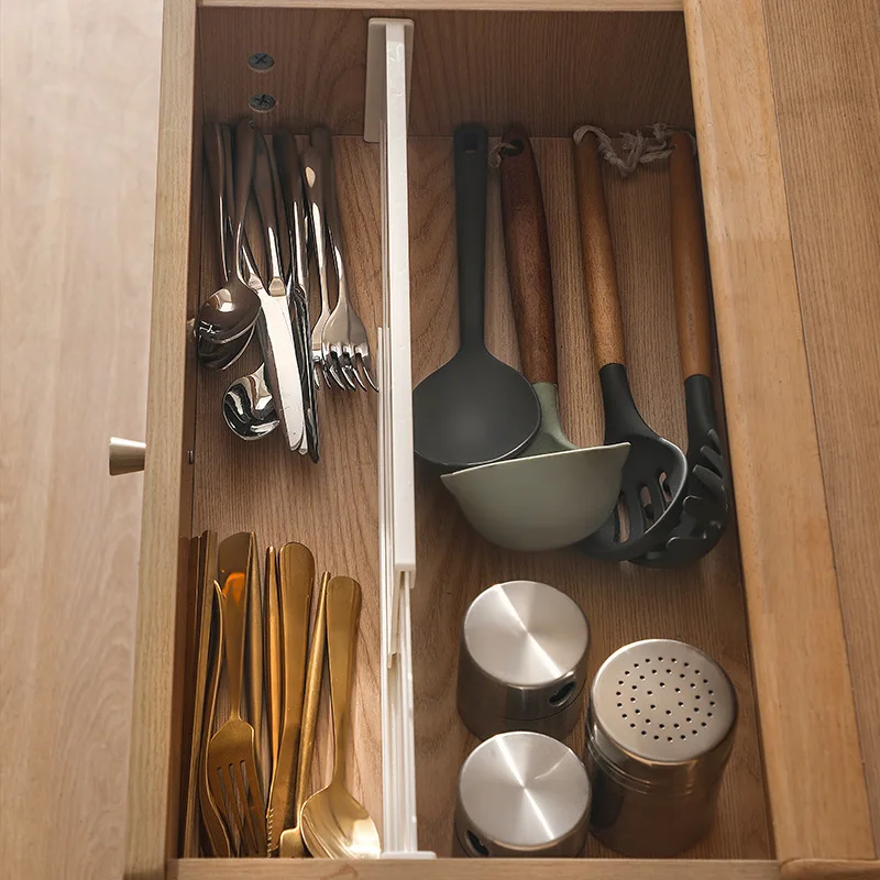 2/4/6pcs Drawer Dividers Organizers Adjustable Clear Plastic Drawers Separators for Clothing, Kitchen Utensils and Makeup Office 4