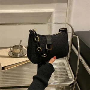 Lady Felt Armpit Design Luxury Tote Released Fashion Ladies Handbag Under Crescent Small Square Bag Lady Felt Armpit Design Luxu 1