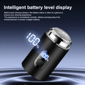 Men Electric Mini Shaver Rechargeable Type-c Charging Car Portable Led Digital Display Wet & Dry Shaver Men Women Home Razor. 1