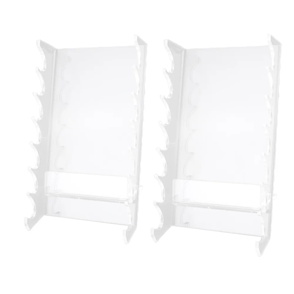 Space Saving Acrylic Makeup Brush Holder Aesthetic Transparent Drying Rack Sturdy Multi-hole Pen Organizer Art Storage 2