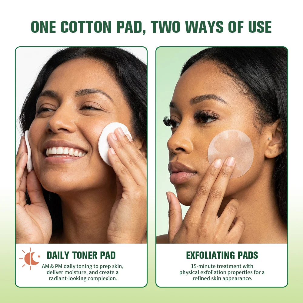 Toning & Brightening Face Pads Deep Moisturizing Tighten Enhance Radiance Soothing Sensitive Skin Circular Skincare Cotton Pad 5