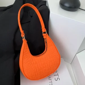 Print Crescent Moon Underarm Bag Shoulder Pouch Tote Bag Cloth Shoulder Bag Large Capacity Solid Color Felt Handbag Girls 1