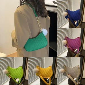Mini Women Shoulder Bags Fashion Felt Women's Bag Design Advanced Underarm Handbags Mini Saddle Bag Beautiful Purses Crescent 1