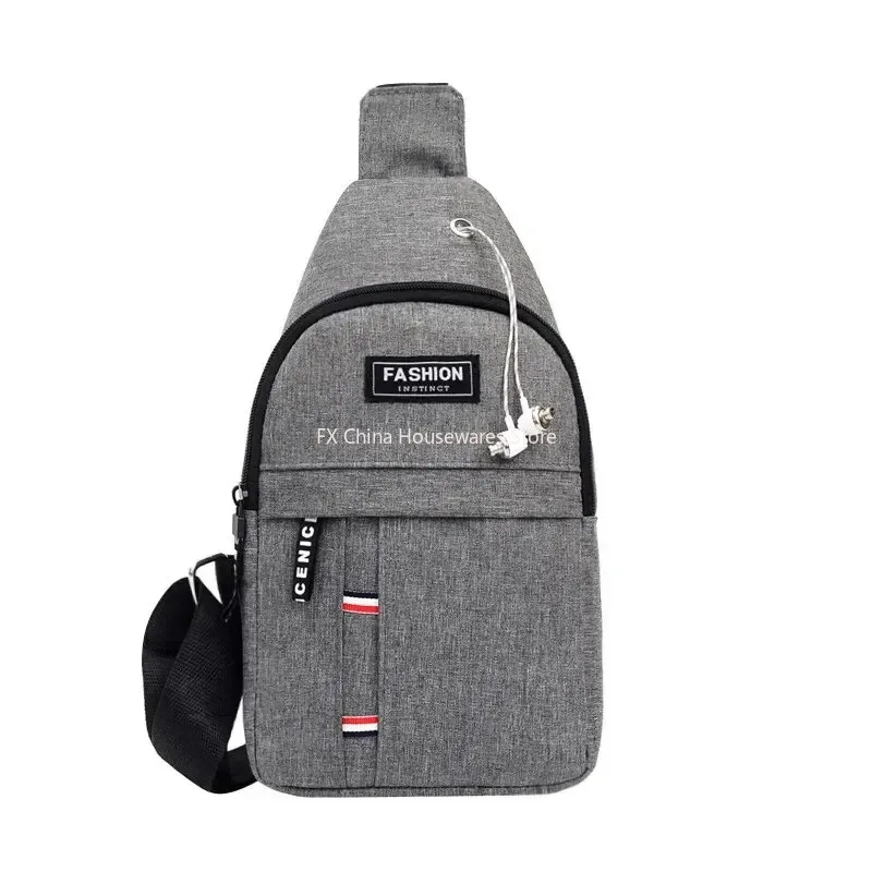 Men's Waterproof Chest Bag, Adjustable Shoulder Strap, Large Capacity, Outdoor Sports, Casual Fashion,water-resistant Fabric 4