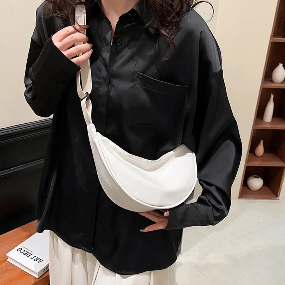 Nylon Crescent Crossbody Bag for Women Shoulder Bag Purses Trendy Dumpling Bags Small Travel Sling Bag Hobo Adjustable Strap 3
