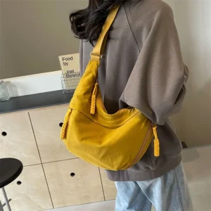 Multi Color Nylon Crescent Hobo Crossbody Bag Adjustable Strap Light Daily Travel Shopping Shoulder Handbag Purse for Women 1