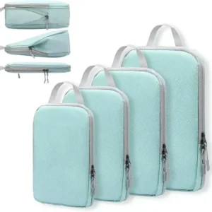 4Pcs Travel Compression Packing Cubes Bag Portable Suitcase Clothes Organizers Waterproof Luggage Storage Cases Drawer Bags 1