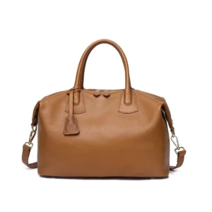 Travel Duffle Bag Genuine Leather Single Shoulder Tote Bag Large Weekend Messenger Bag 1
