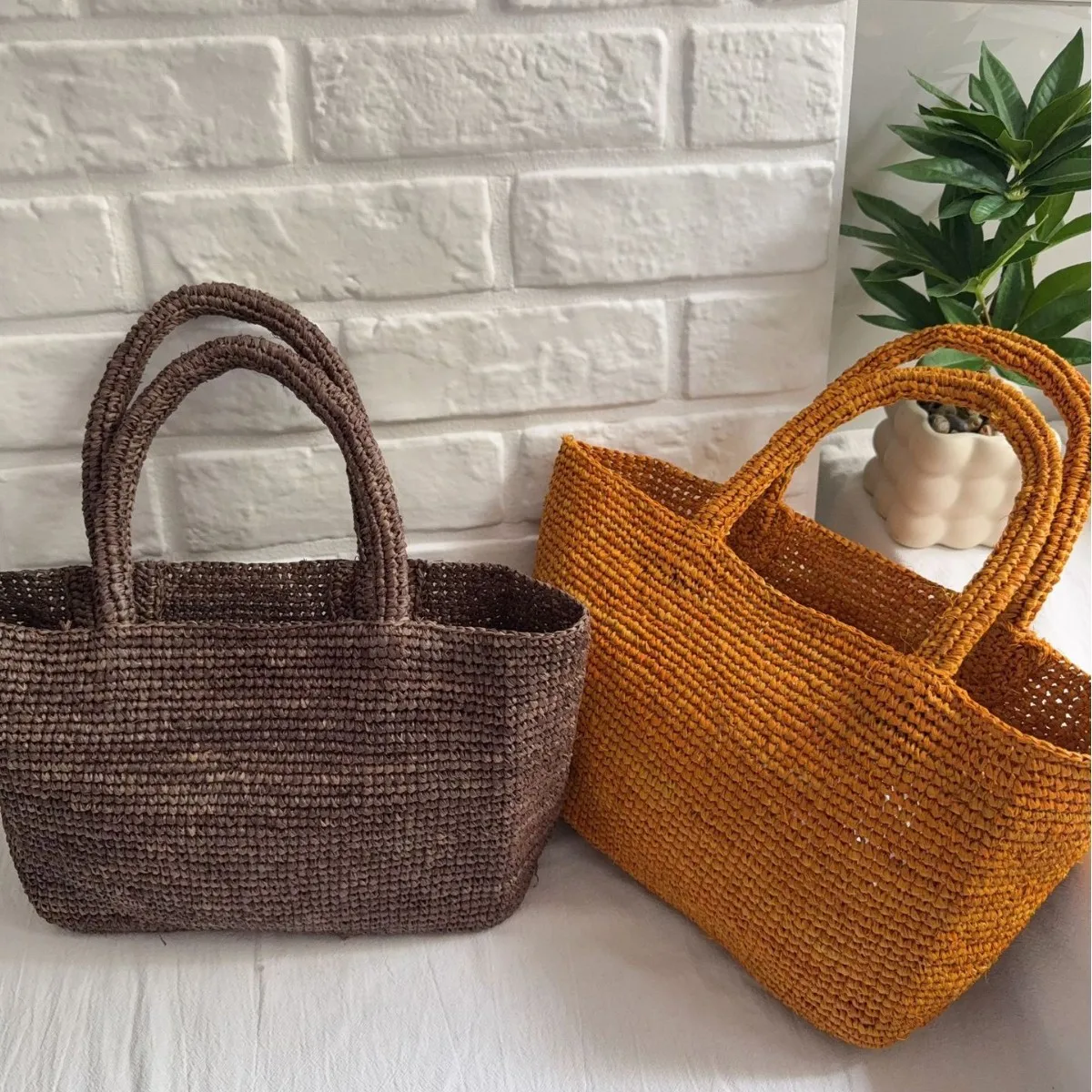 Handmade Raffia Straw Bags for Women Shoulder Bag Summer Woven Beach Bag NEW Natural Grass Handbag Vacation Shopper Tote Purses 3