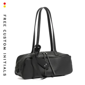 Genuine Leather Bowling Shoulder Bag Underarm Toast Pillow Bag Large Capacity Commuter Tote For Women  high end bag new handbags 1
