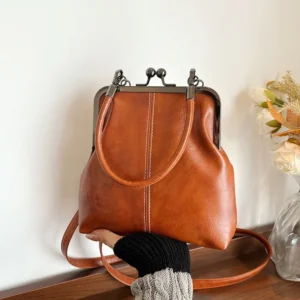 Retro Clip Bags for Women Handbags Small Kisslock Shoulder Bag Luxury Designer Bag Frame Women's Bags Shell Clutch Ladies Purses 1