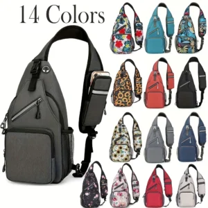 Waterproof Single Chest Shoulder Bag, Multi Purpose Large Capacity Crossbody Bag for Men Women, Suitable for Outdoor Travel Work 1